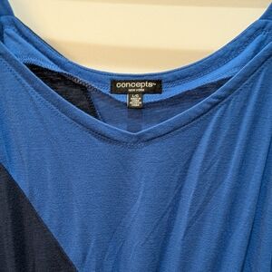 Concepts New York Blue V-Neck Top